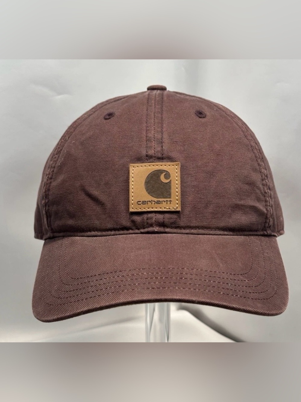Carhartt Hat Cap Strap Back Maroon/ Burgundy Logo Patch OSFM UniSex Workwear